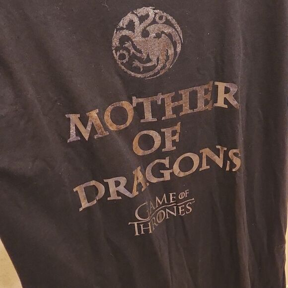 Game of Thrones "Mother of Dragons" Black Nightgown Size 8-10 NWT - Picture 2 of 5